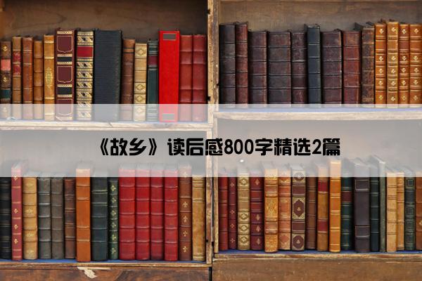 《故乡》读后感800字精选2篇