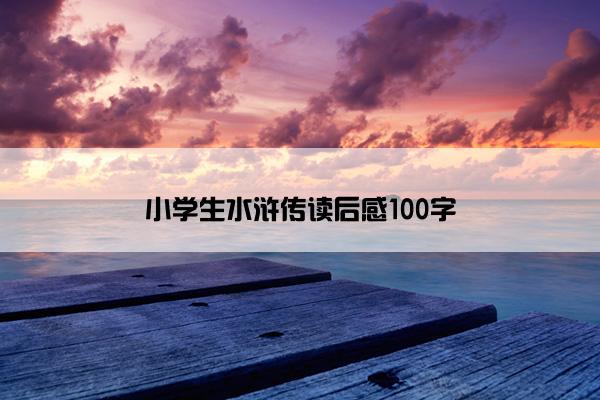 小学生水浒传读后感100字